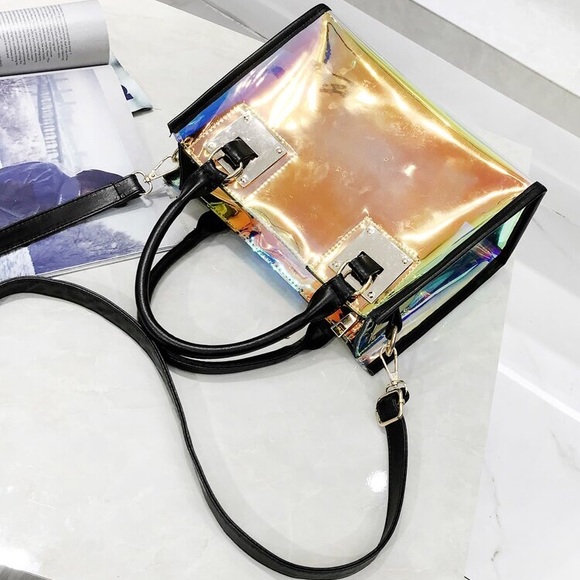 See-thru Multicolor Holographic Purse Brand New - Picture 5 of 11